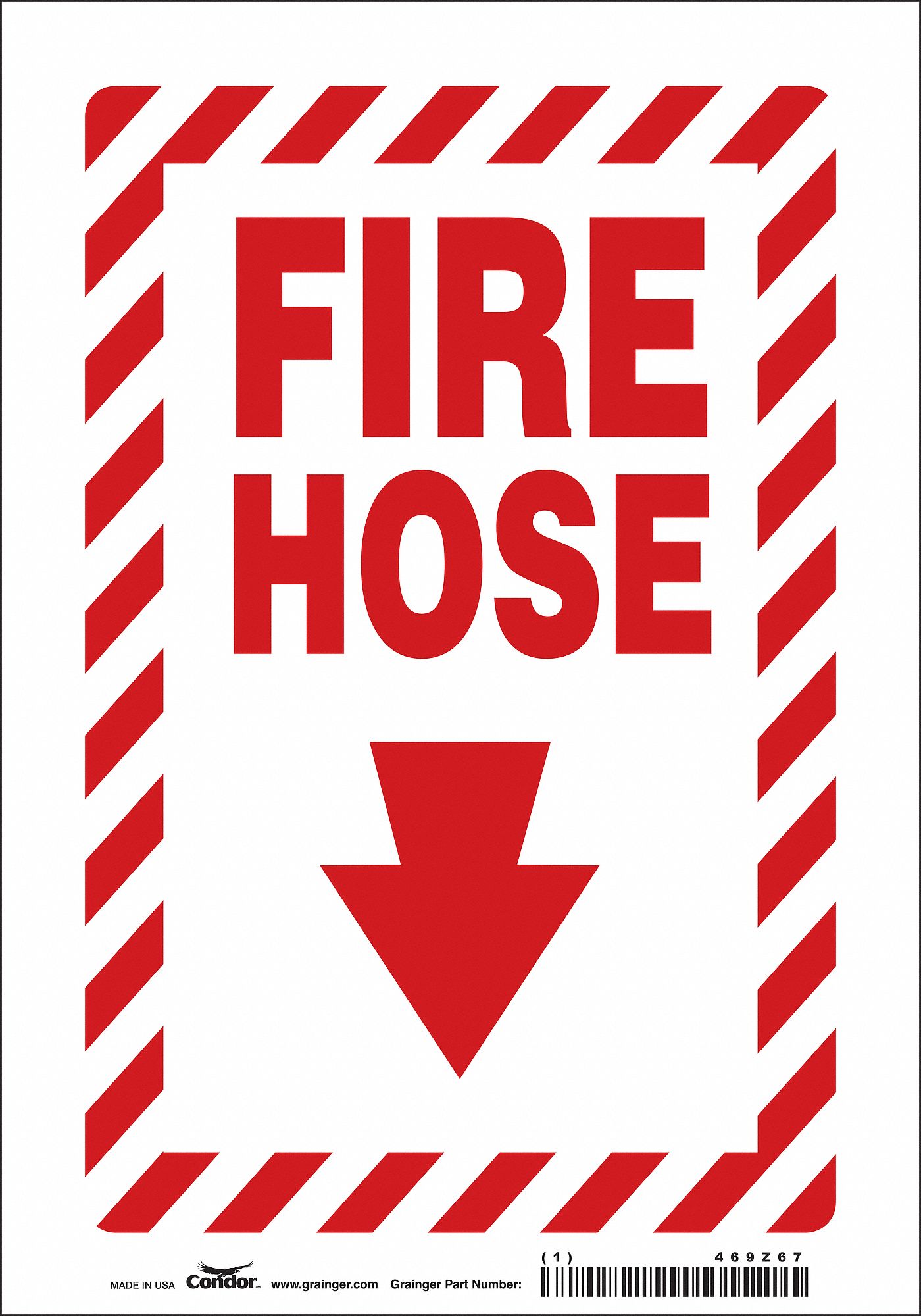 Safety Sign: Polyethylene, Mounting Holes Sign Mounting, 10 in x 7 in Nominal Sign Size
