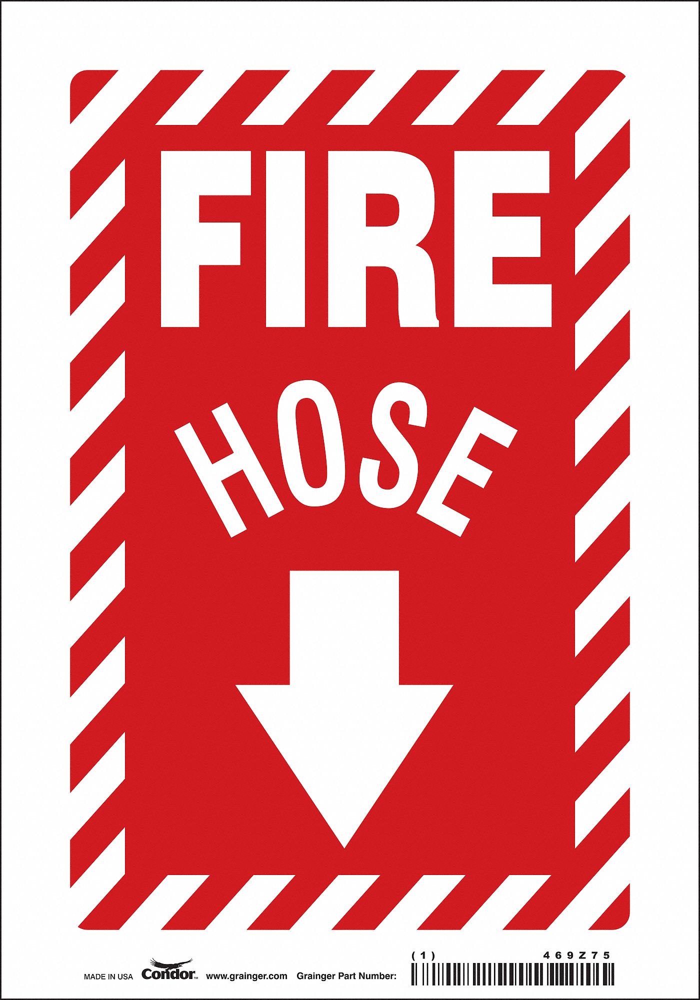 Safety Sign: Vinyl, Adhesive Sign Mounting, 10 in x 7 in Nominal Sign Size, Not Retroreflective