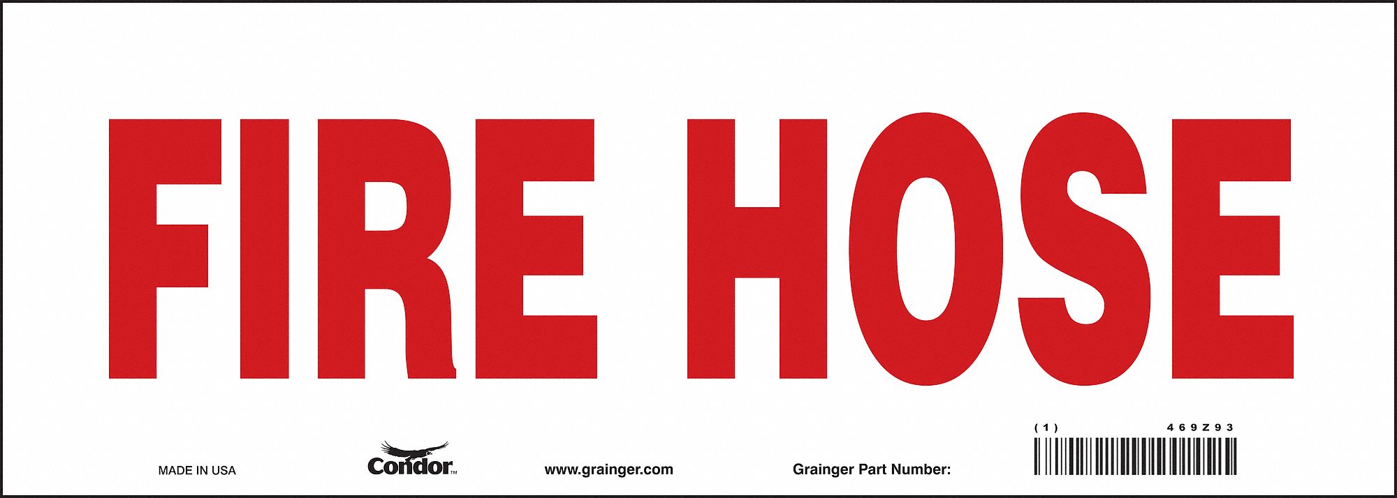 Safety Sign, 5 in x 14 in, Vinyl
