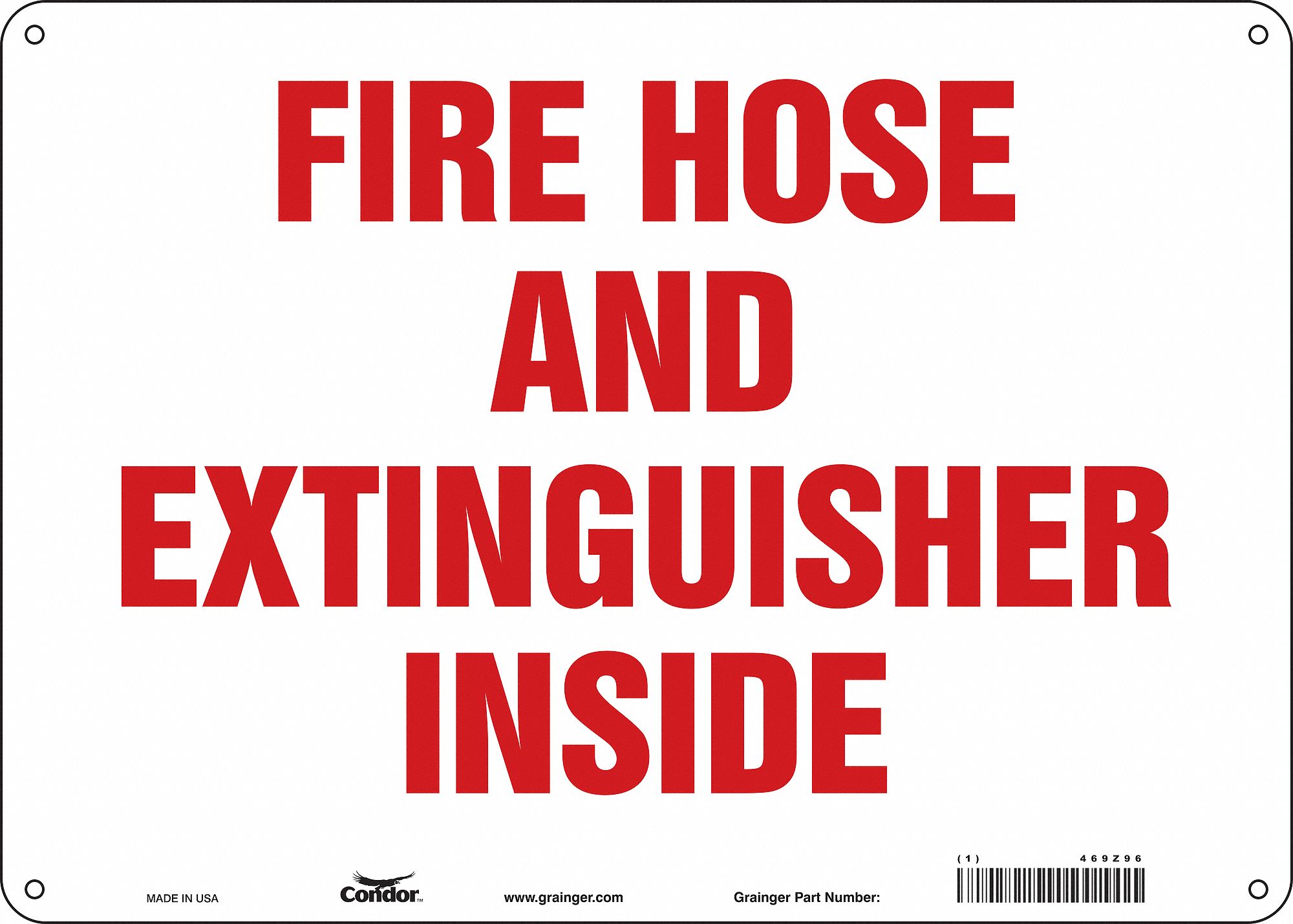 Safety Sign: Aluminum, Mounting Holes Sign Mounting, 10 in x 14 in Nominal Sign Size, 0.032 in Thick