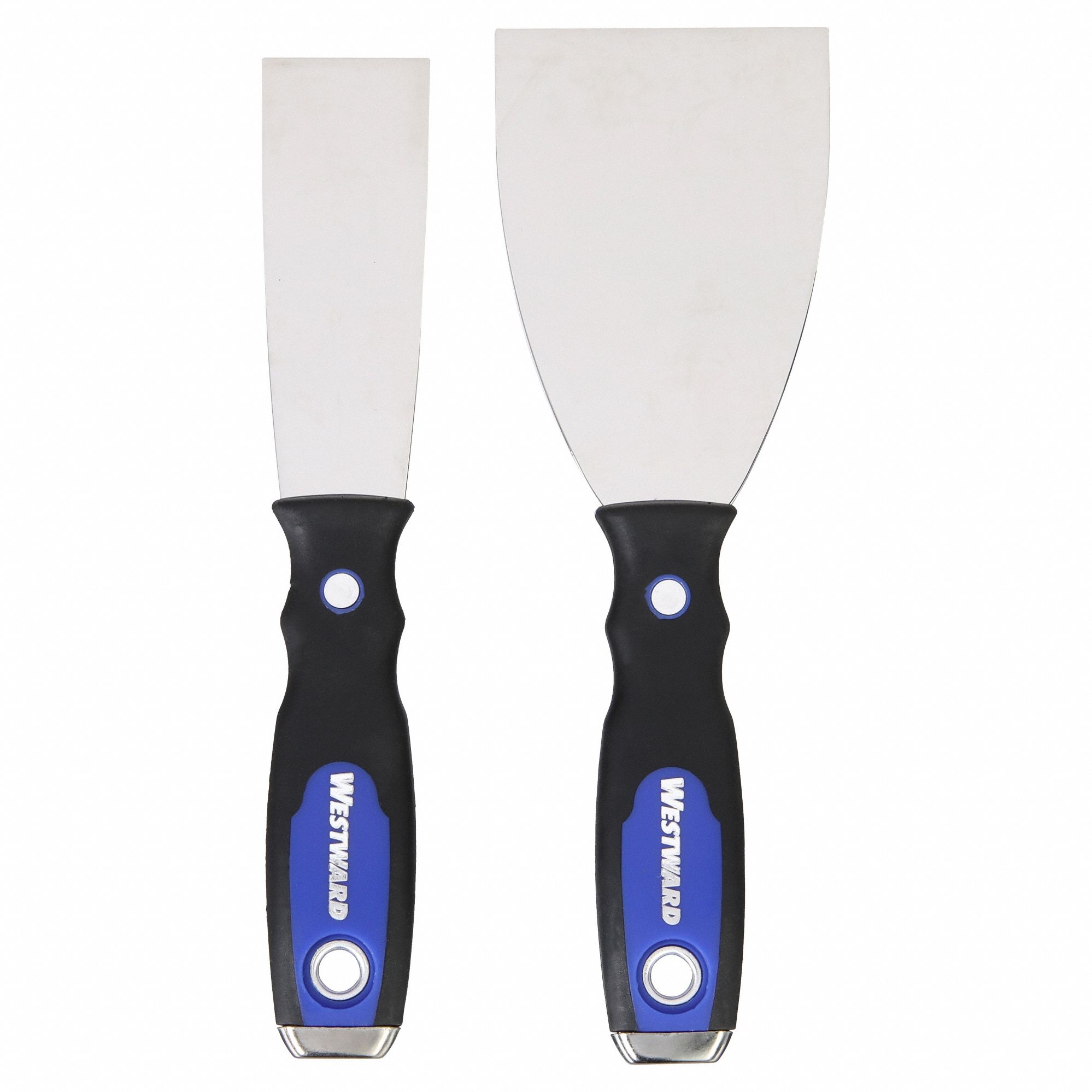 PUTTY KNIFE SET, STAINLESS STEEL BLADE, POLYPROPYLENE HANDLE/STEEL/TPR