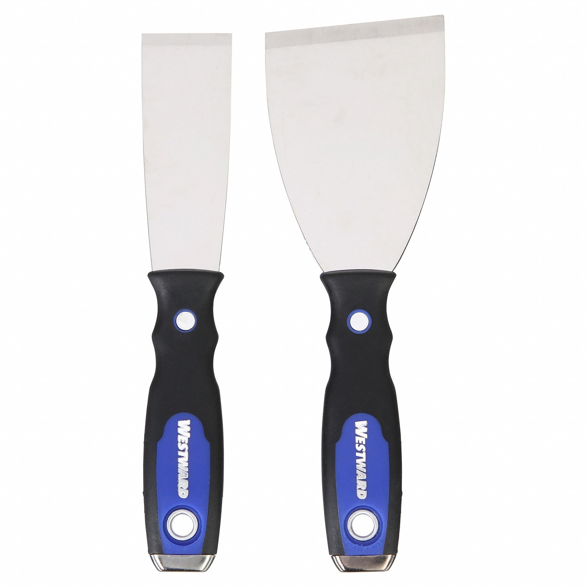 PUTTY KNIFE SET, STAINLESS STEEL BLADE, POLYPROPYLENE HANDLE/STEEL/TPR, STIFF
