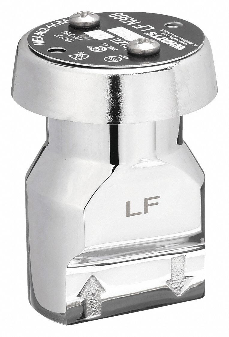 Atmospheric Vacuum Breaker: FNPT x FNPT, 1/4 in Pipe Size, Polished Chrome, For Water Media