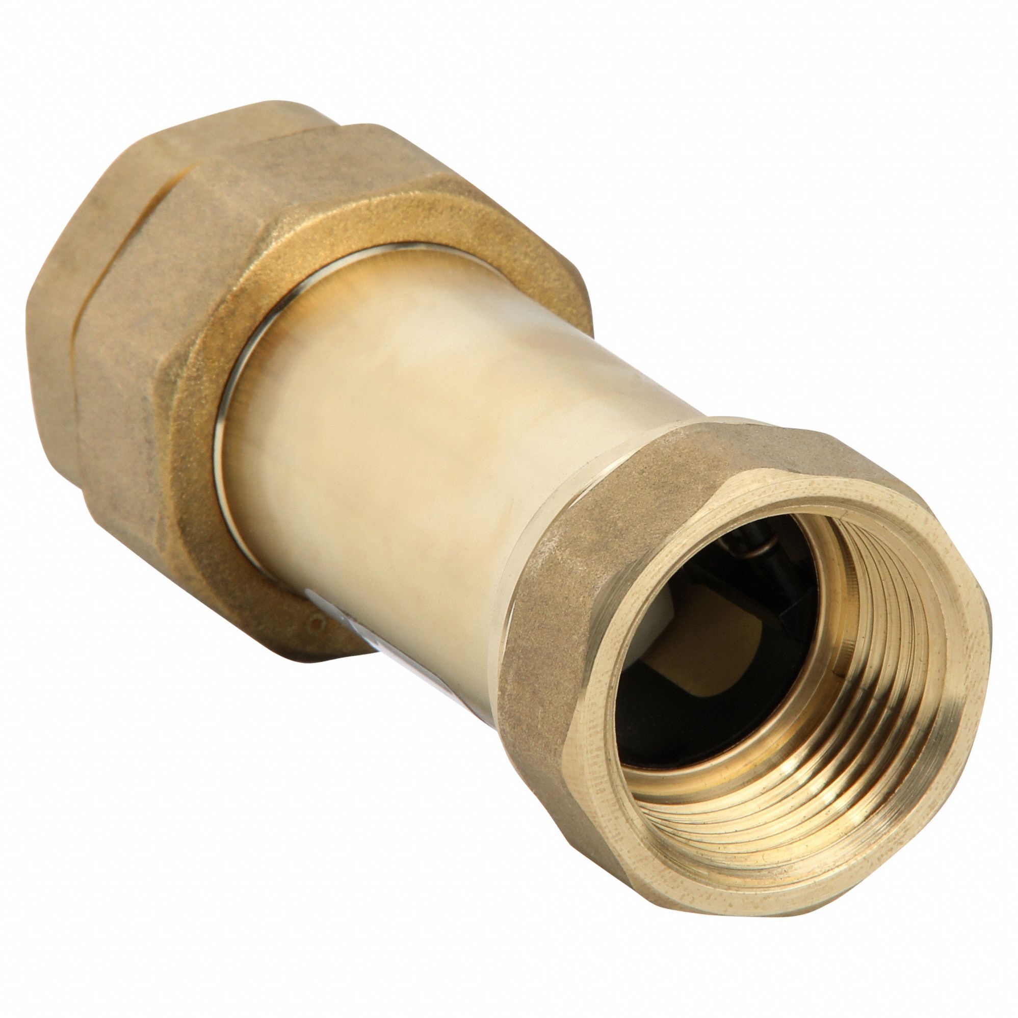 Dual Check Valve: LF7, 1 in Pipe Size, FNPT x FNPT, 3.88 in Overall Lg, Copper Silicon Alloy