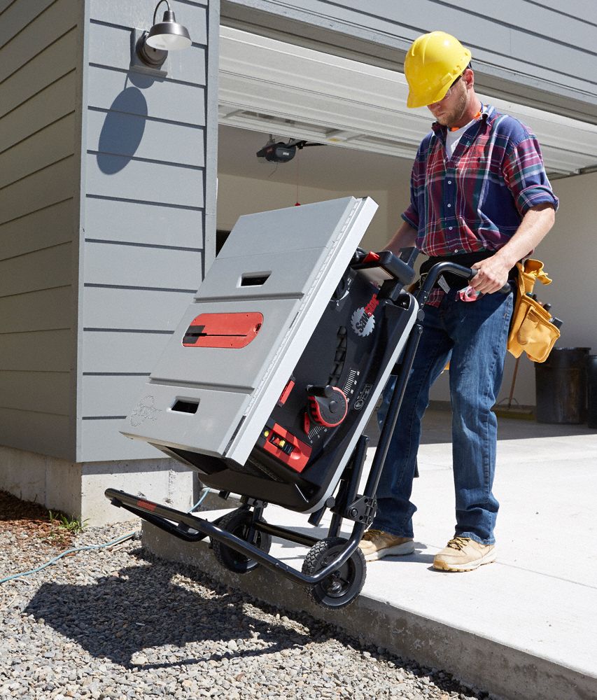 SAWSTOP Table Saw, Folding/Rolling Stand Type, 10 in Blade Dia., 5/8 in