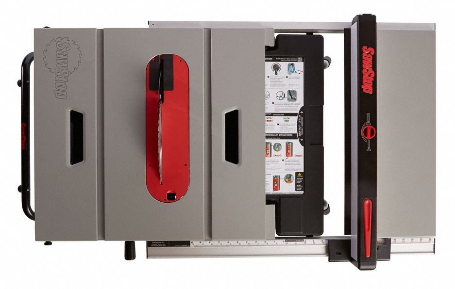 SAWSTOP Table Saw, Folding/Rolling Stand Type, 10 in Blade Dia., 5/8 in