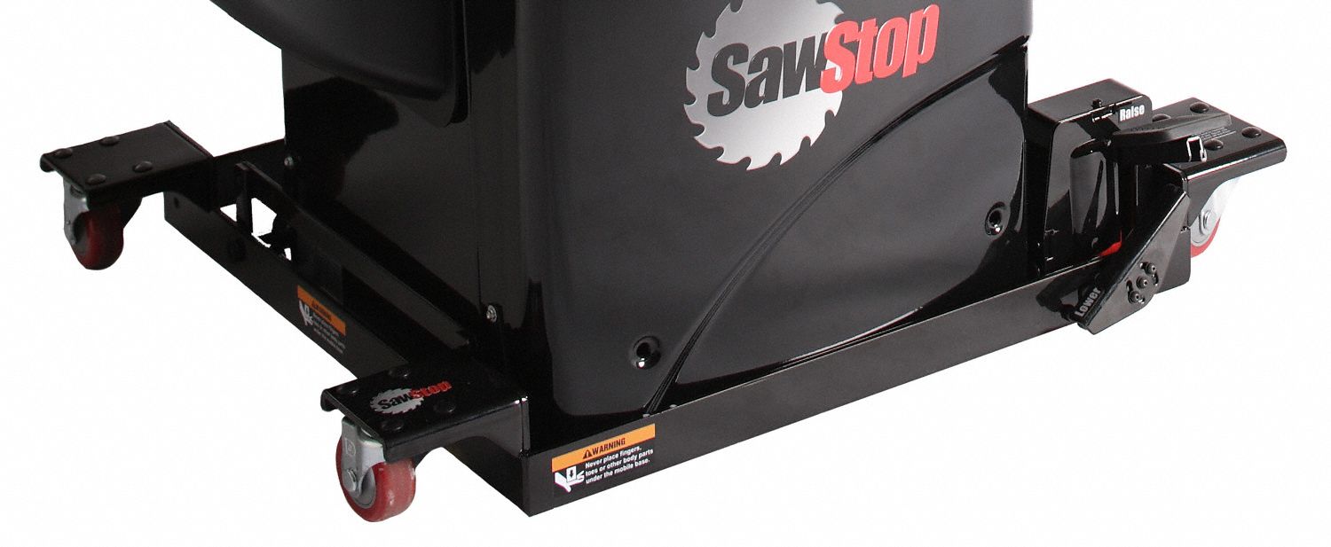 SAWSTOP Industrial Mobile Base, For Use With Most PCS Configurations
