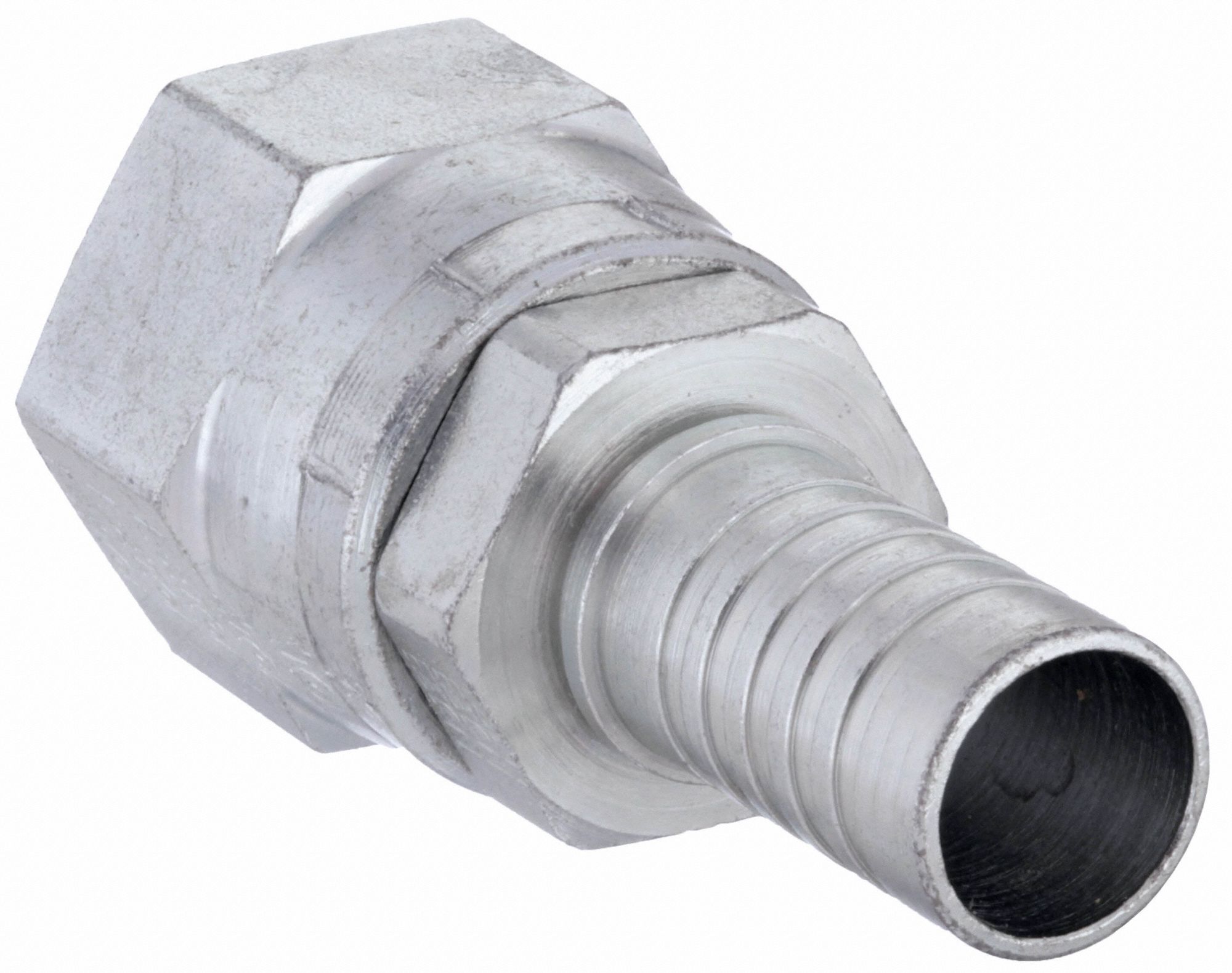 Hydraulic Crimp Fitting: Steel x Steel, Straight, -10 For Hose Dash Size, JIC x Crimp