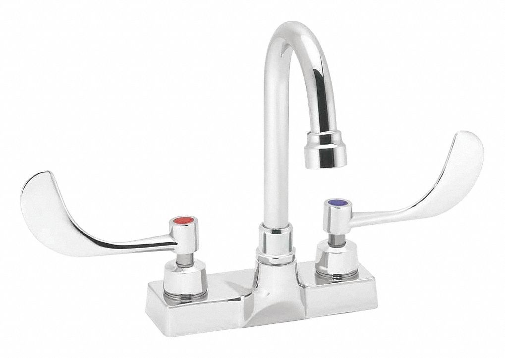 GOOSENECK BATHROOM FAUCET: SPEAKMAN, COMMANDER, CHROME FINISH, 0.5 GPM FLOW RATE
