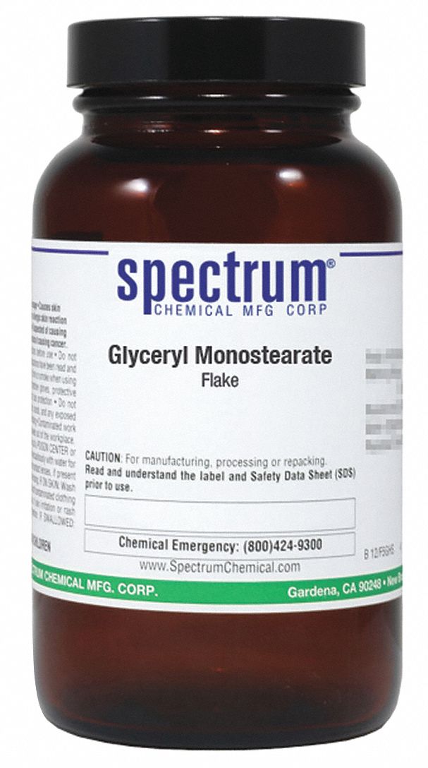 Glyceryl Monostearate, 100g, Amber Glass