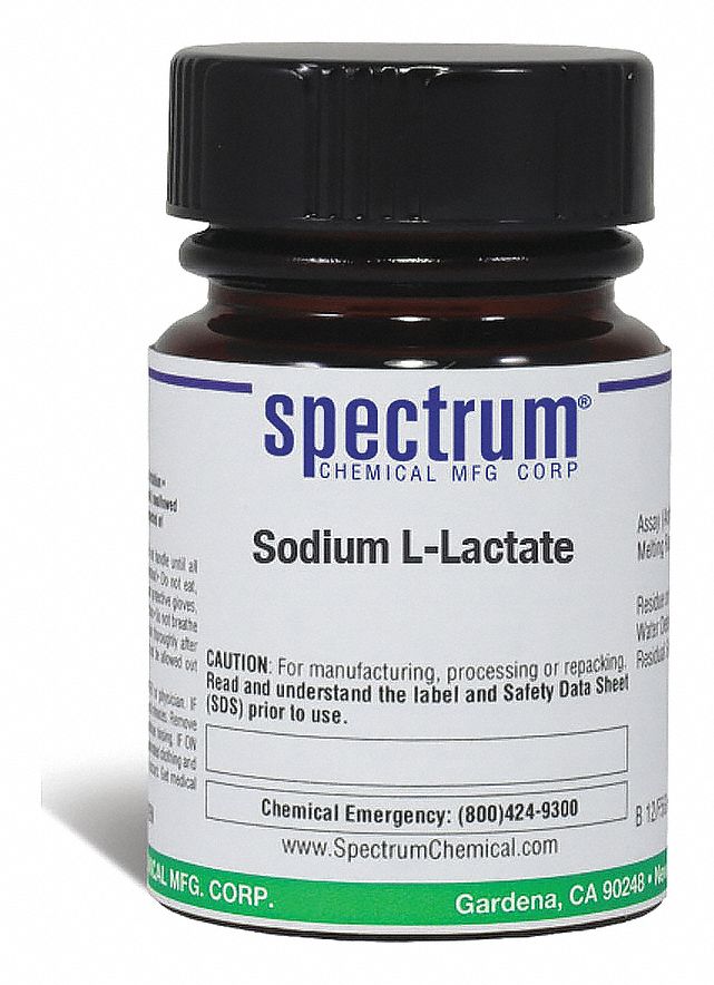 SPECTRUM Sodium LLactate, Bases, Bottle, 10 g 46AN21S200810GM Grainger