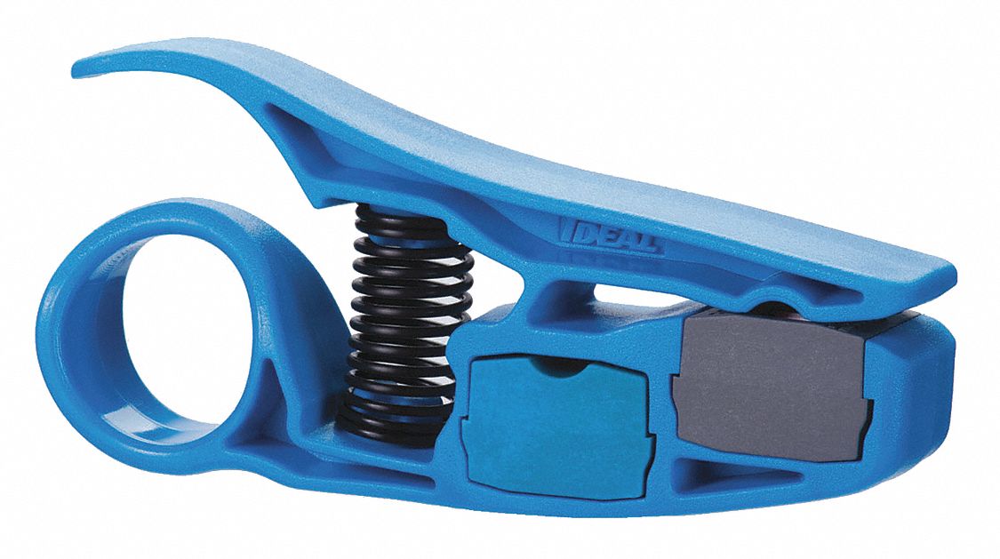 COAX CABLE STRIPPER, ¼ IN, FOR CAT 5E/CAT 6/RG-59/RG-6 CABLE DESIGNATION, 4½ IN OVERALL L, CUT