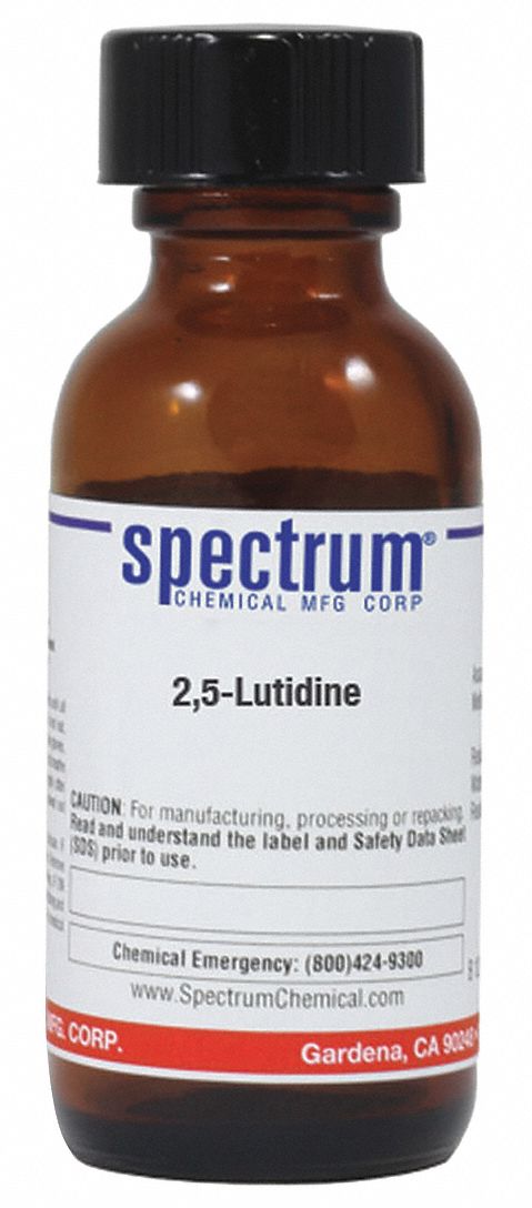 Lutidine, 25mL, CAS 589-93-5, Amber Glass