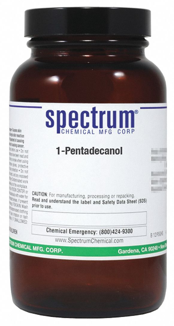 Pentadecanol, 100g, CAS 629-76-5, Ambr Glss