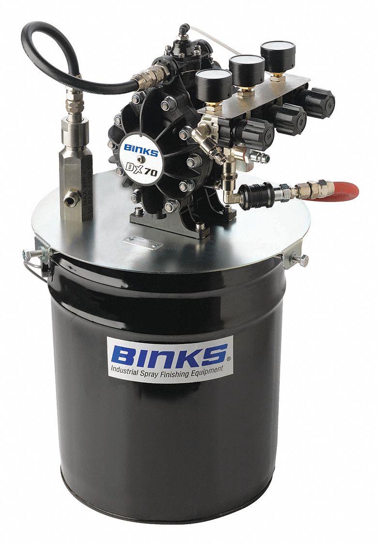 BINKS, Pressure, SelfPriming, Diaphragm Pump 46AY08DX70R3PF Grainger