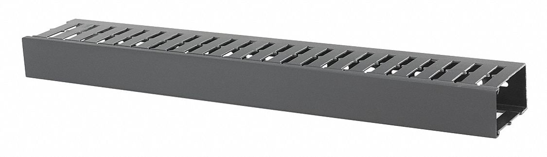 Single Side Horizontal Finger Manager: 2 Rack Units, 3 1/2 in Overall Ht