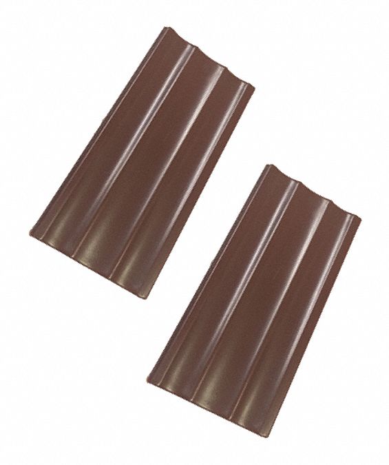 Contemporary Seam Plates: 1 1/2 in x 3 in x 1/4 in, Plastic, Royal Oak, Royal Oak, 2 PK