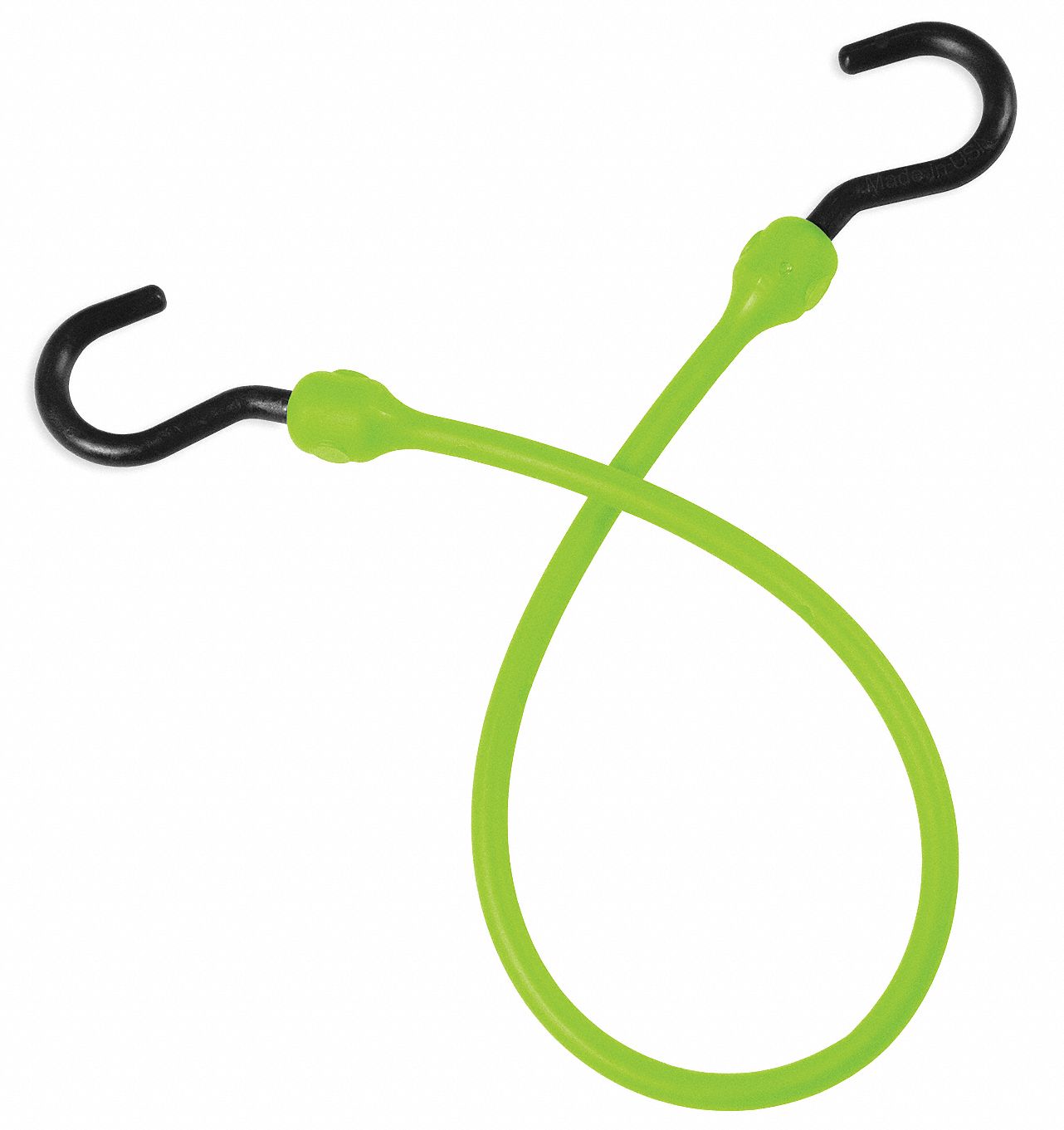 THE BETTER BUNGEE Safety Green Polyurethane Bungee Cord with JHooks