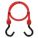 BUNGEE CORD, J-HOOK, 2¼ IN HOOK L, POLYURETHANE, 24 IN L, RED