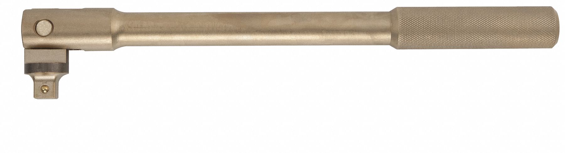 Breaker Bar: 3/4 in Drive, 18 in Lg, Non-Slip Grip, Aluminum Bronze, Unfinished