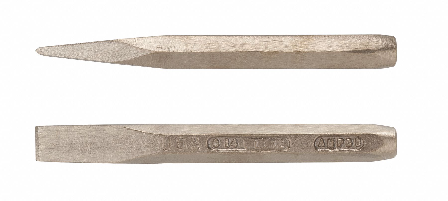 AMPCO Cold Chisel NonSparking, Aluminum Bronze, 7/8 in Blade Wd, 9 in