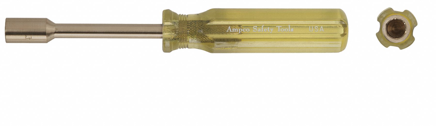 SOLID ROUND SHANK NUT DRIVER, 5/16 IN TIP SIZE, 6¾ IN OVERALL L, 1 IN BOLT CLEARANCE, SAE