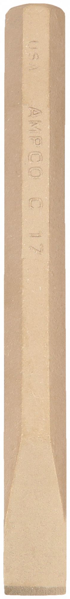 AMPCO COLD CHISEL, NON-SPARKING, ALUMINUM BRONZE, 7/8 IN