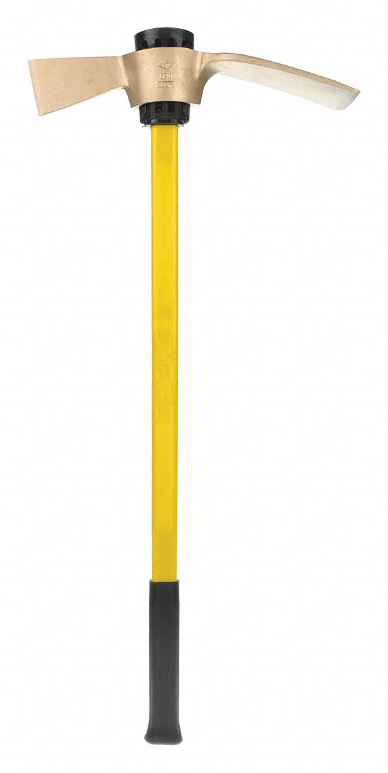 MATTOCK, NICKEL ALUMINUM BRONZE HEAD, 7 IN ADZE L, 3 7/8 IN ADZE W, FIBREGLASS HANDLE