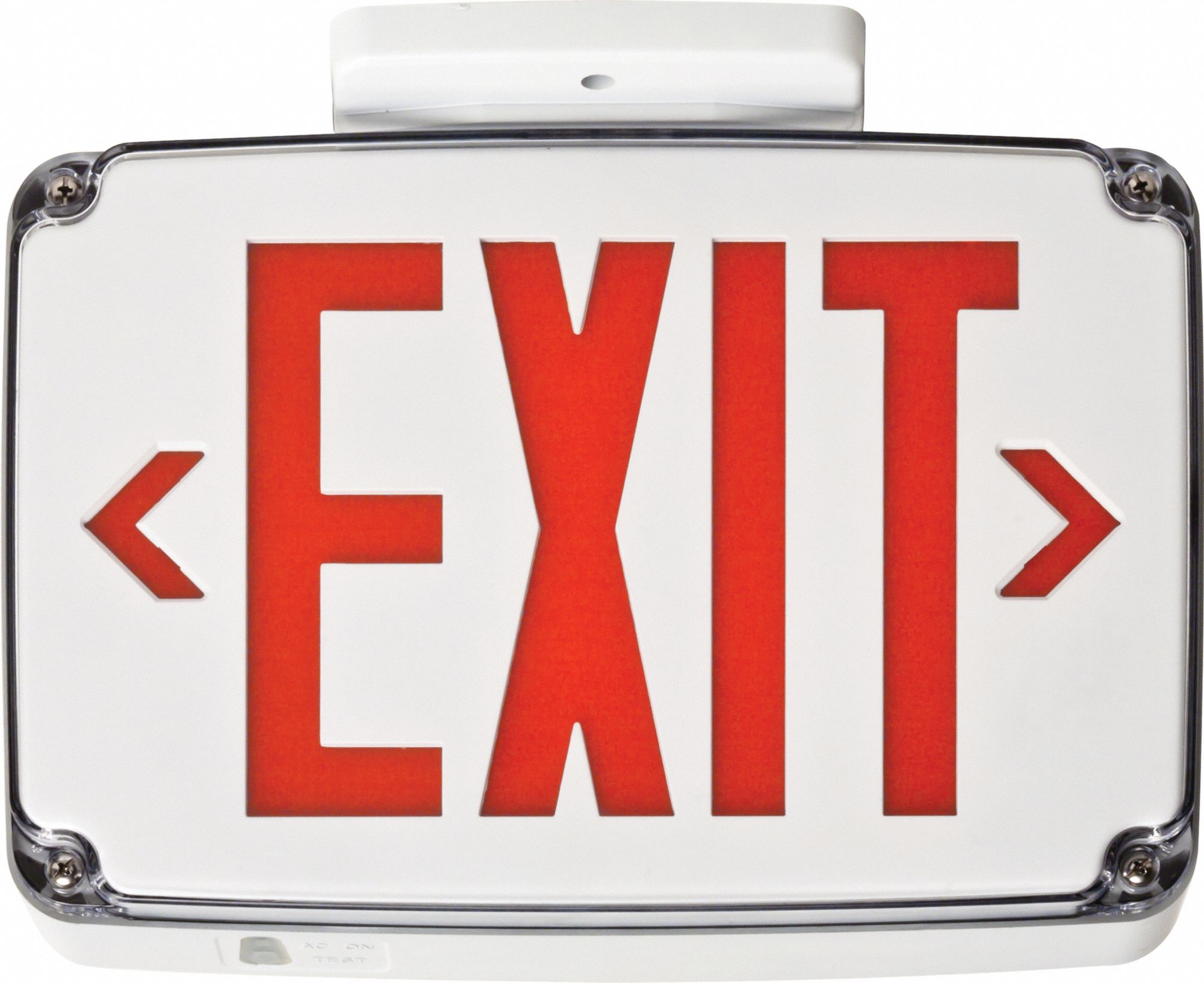 LITHONIA LIGHTING Exit Sign Without Battery Backup, Red, 2 Faces