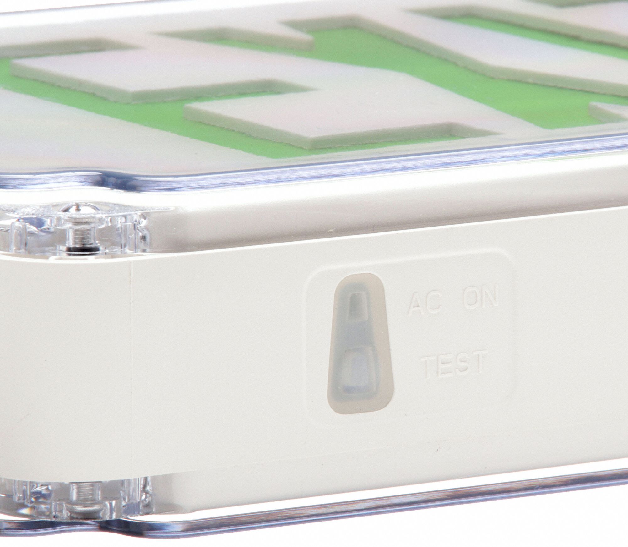 LITHONIA LIGHTING Exit Sign With Battery Backup, Green, 2 Faces, Plastic, Nickel Cadmium