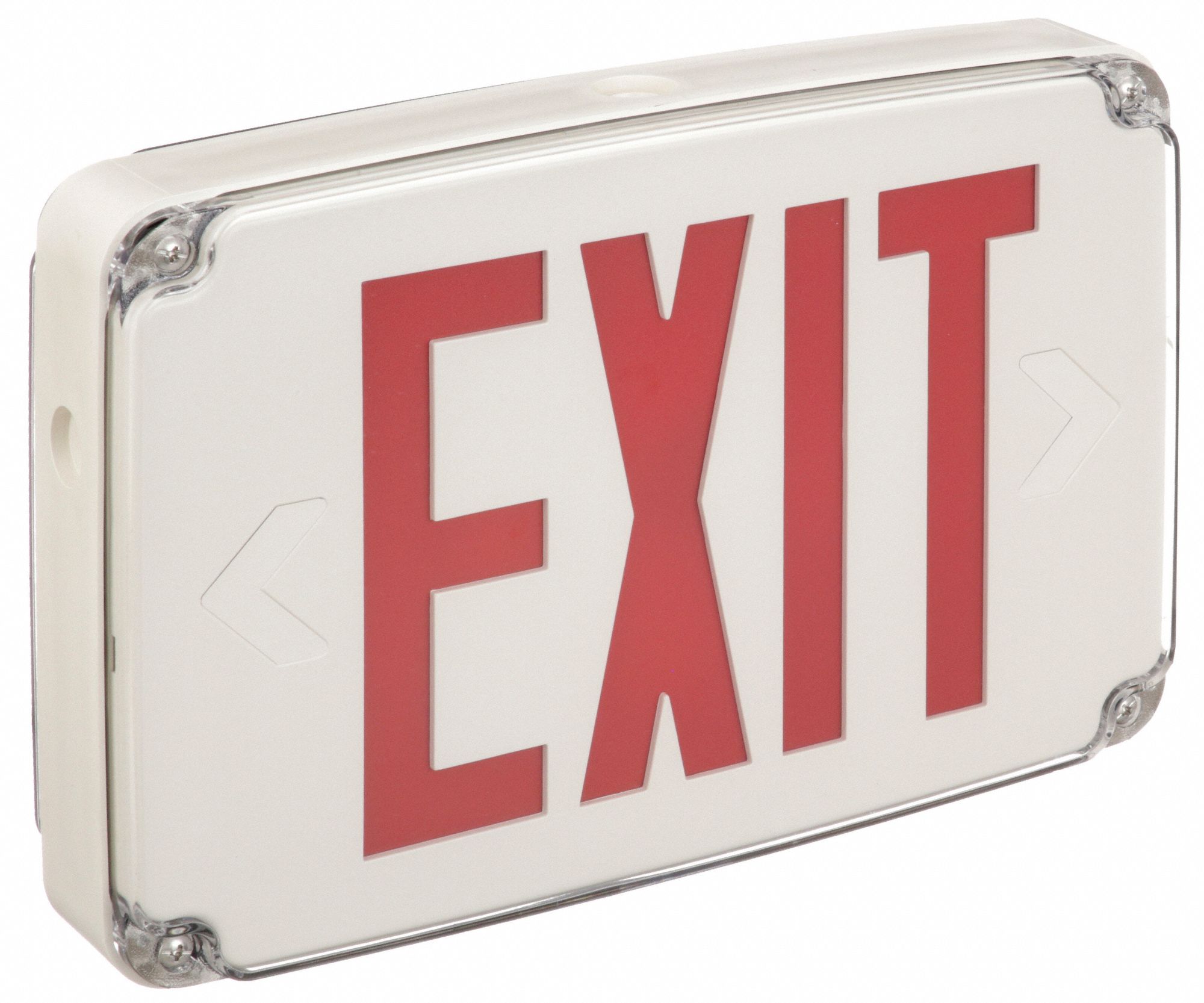 Without Battery Backup, Red, Exit Sign 46C217WLTE W 2 R Grainger