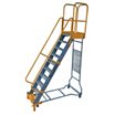 Unassembled Steel Rolling Ladders with Handrails Included image