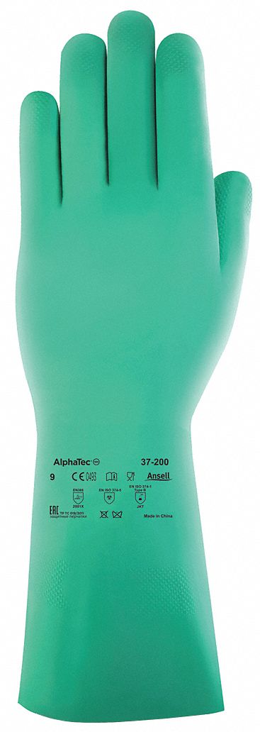 8 mil Glove Thick, 12 1/2 in Long, Chemical Resistant Gloves