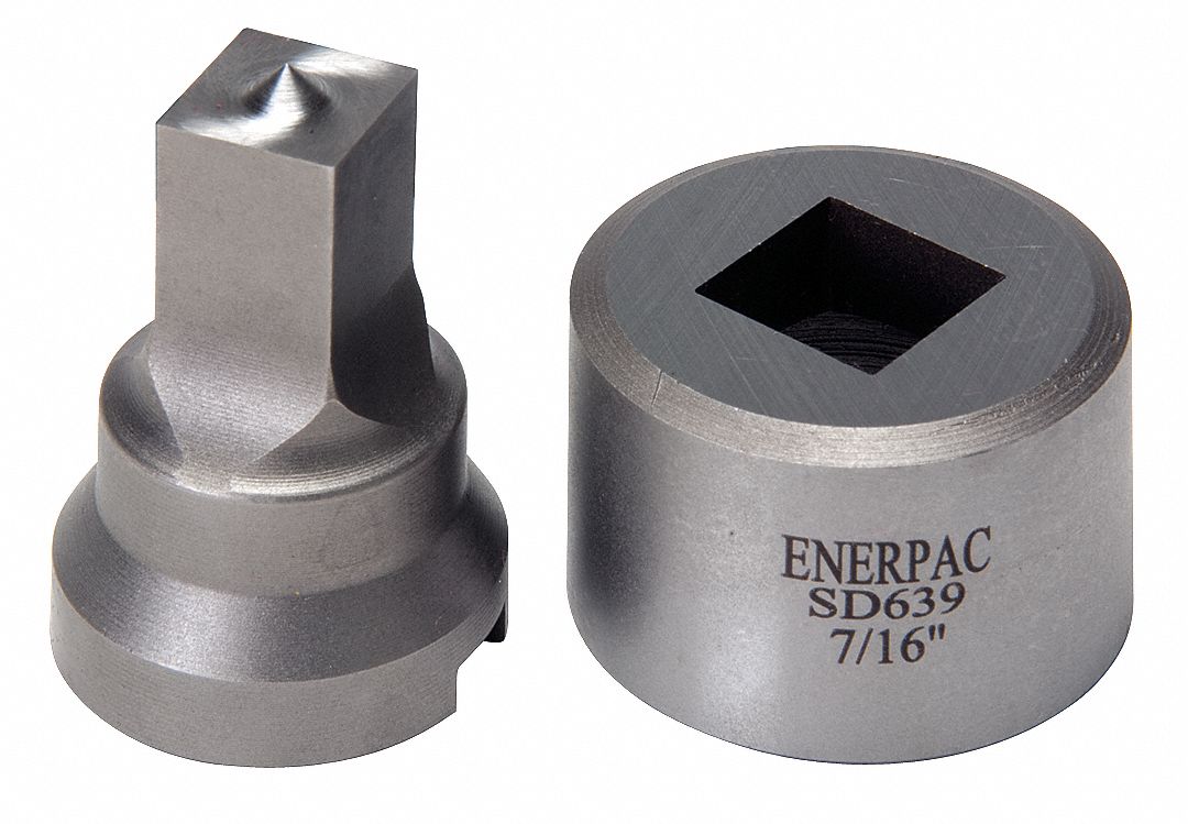 Punch and Die Set: 3/8 in Bolt Size (In.), 0.38 Cold Rolled C-1018, 0.44 in Boilerplate