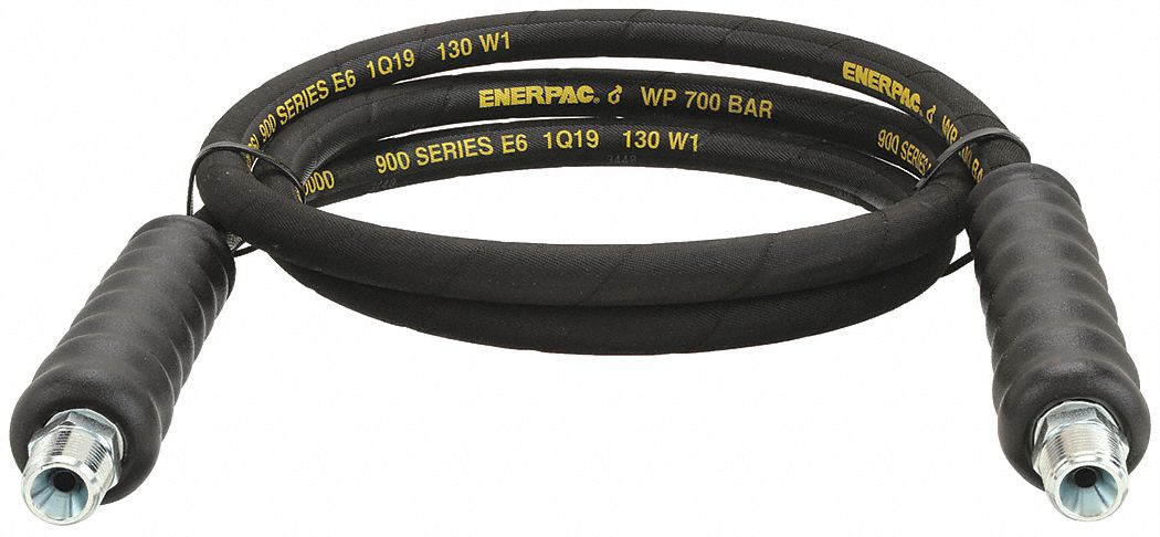 HYDRAULIC HOSE ASSEMBLY, ¼ IN ID, NPTF X NPTF, 10 FT L, BLACK, ⅜ X ⅜ IN FITTING