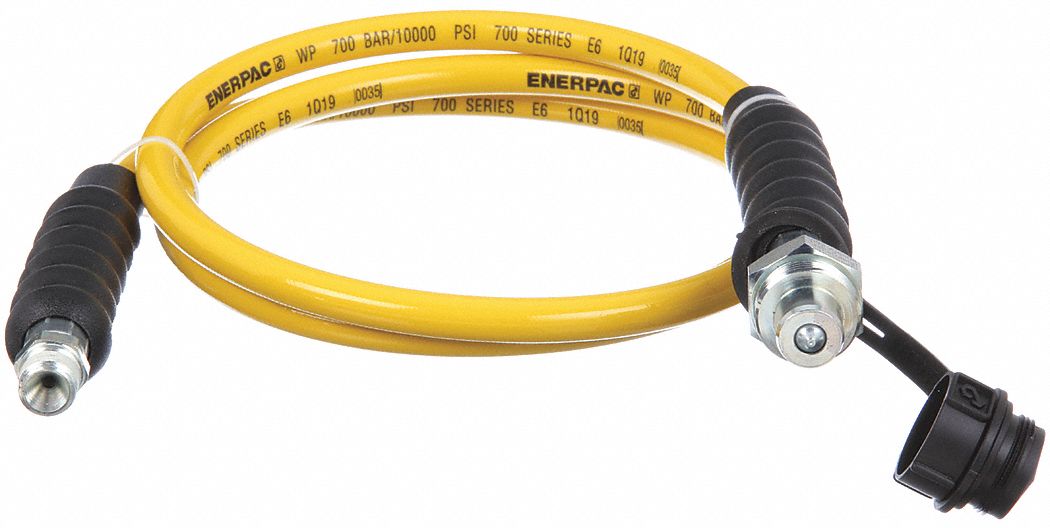 HYDRAULIC HOSE ASSEMBLY, ¼ IN ID, C604 X NPTF, 6 FT L, YELLOW, ⅜ X ⅜ IN FITTING