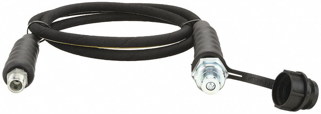 HYDRAULIC HOSE ASSEMBLY, ¼ IN ID, CH604 X NPTF, 6 FT L, BLACK, ⅜ X ⅜ IN FITTING