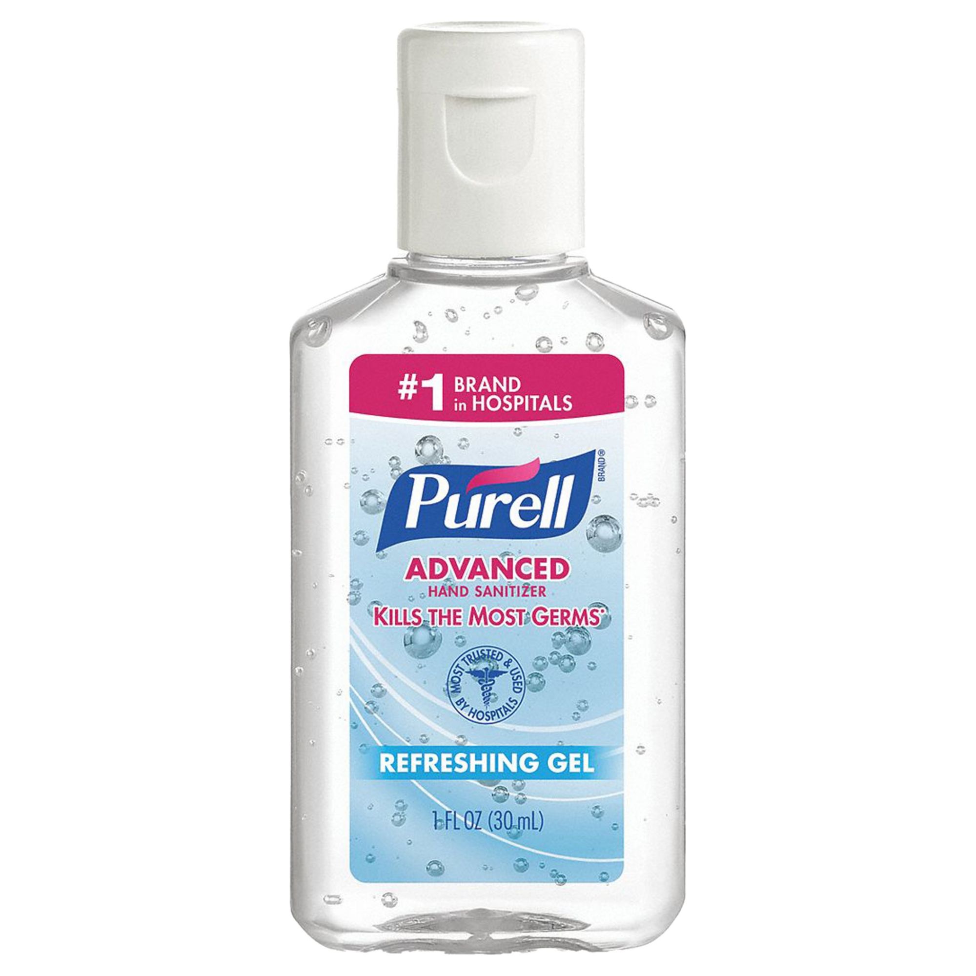 Hand Sanitizer: Gel, Squeeze Bottle, 1 oz, Fresh, Ethyl Alcohol, Advanced Series, 250 PK