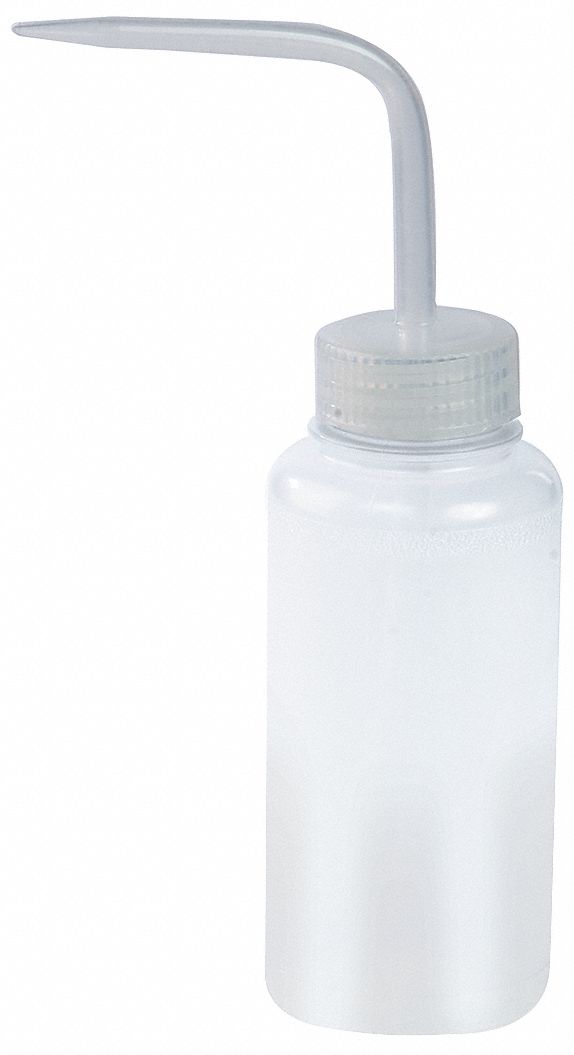 Wash Bottle: 8 fl oz Capacity - oz, 250 mL Capacity - mL, No Imprinting or Write On, No Imprinting