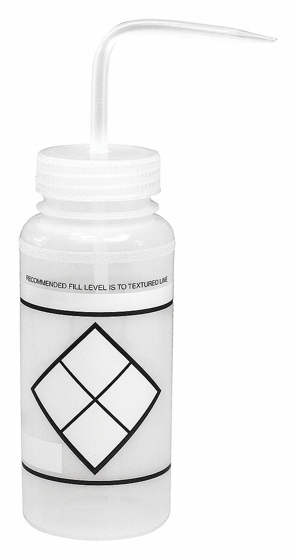 Wash Bottle Plastic White PK6