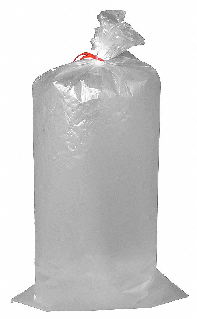 Disposal Bag, 36 in L, 24 in W, CLR, PK100