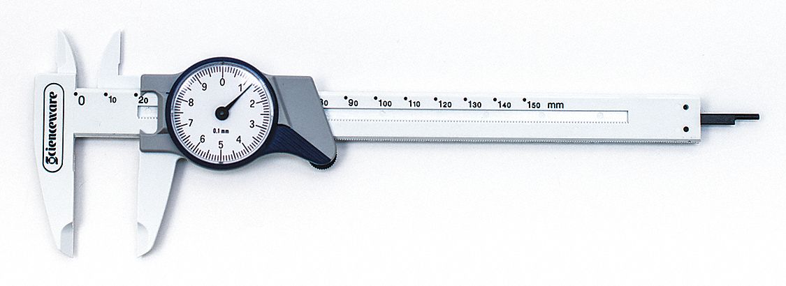 plastic calipers measuring