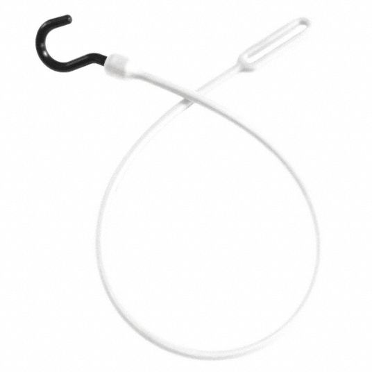 THE BETTER BUNGEE White Polyurethane Bungee Cord with JHook, Loops