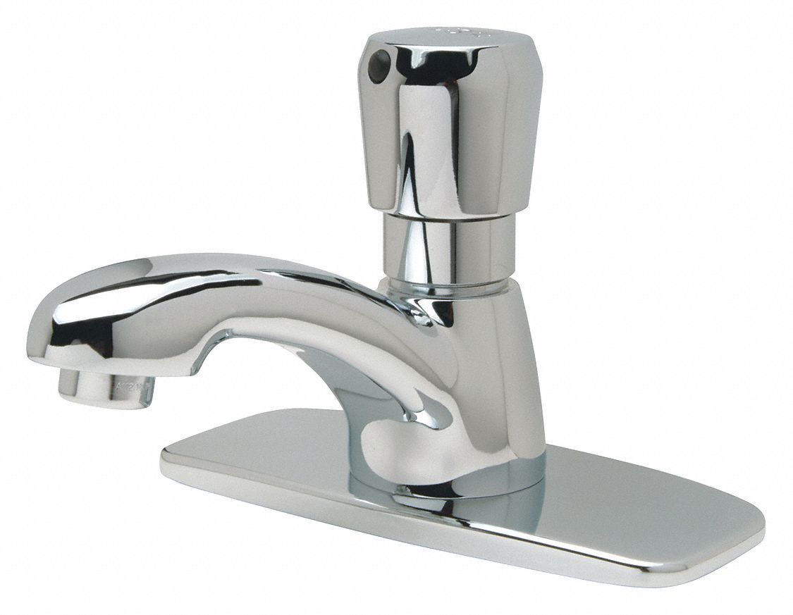 LOW ARC BATHROOM FAUCET: ZURN, AQUASPEC, CHROME FINISH, 0.5 GPM, 3¾ IN SPOUT REACH