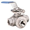 Stainless Steel 3-Way Ball Valves, 3-Piece Valve Structure image