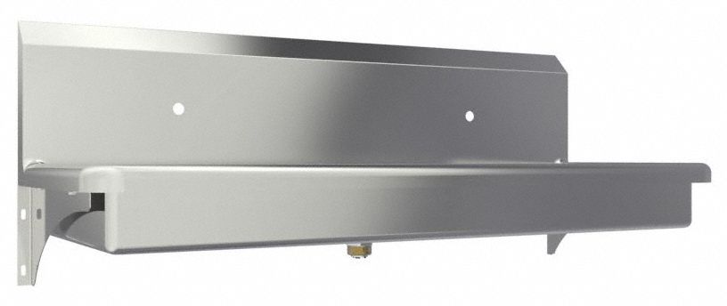 Wash Station: 2 Stations, 5 in Bowl Dp, 45 in Bowl Lg, 16 1/2 in Bowl Wd, 2 Faucet Holes