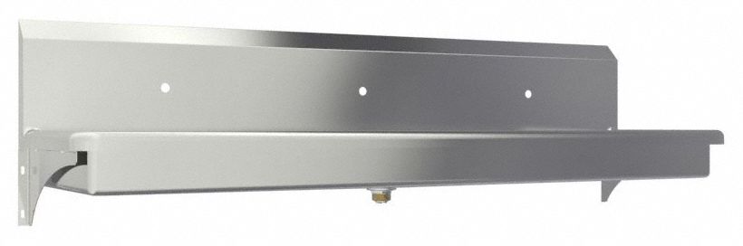 Wash Station: 3 Stations, 5 in Bowl Dp, 65 in Bowl Lg, 16 1/2 in Bowl Wd, 3 Faucet Holes