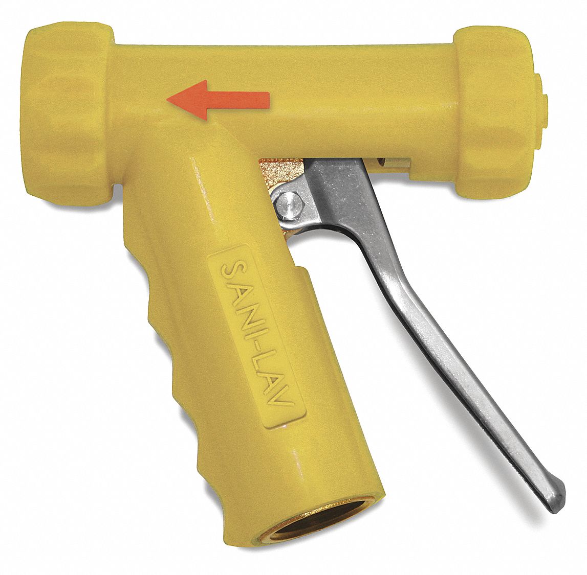 SPRAY NOZZLE: ¾ IN CONNECTION SIZE, GH, BRASS, YELLOW, 4⅝ IN OVERALL LG, INSTANT