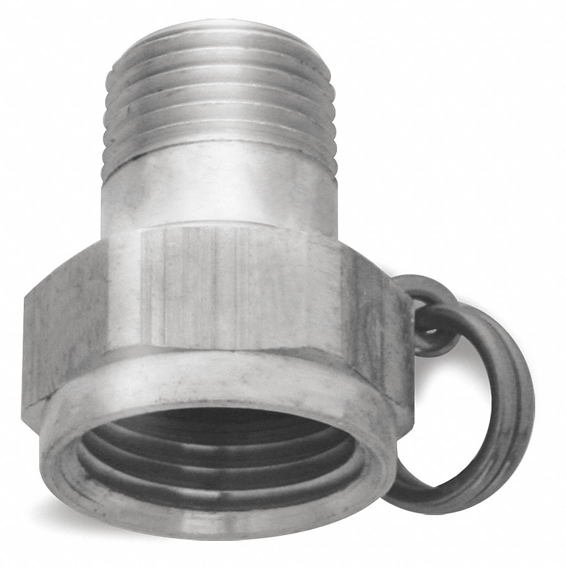 Nozzle and Hose Adapter: Stainless Steel, Stainless, 1 5/8 in Overall Lg, GHT