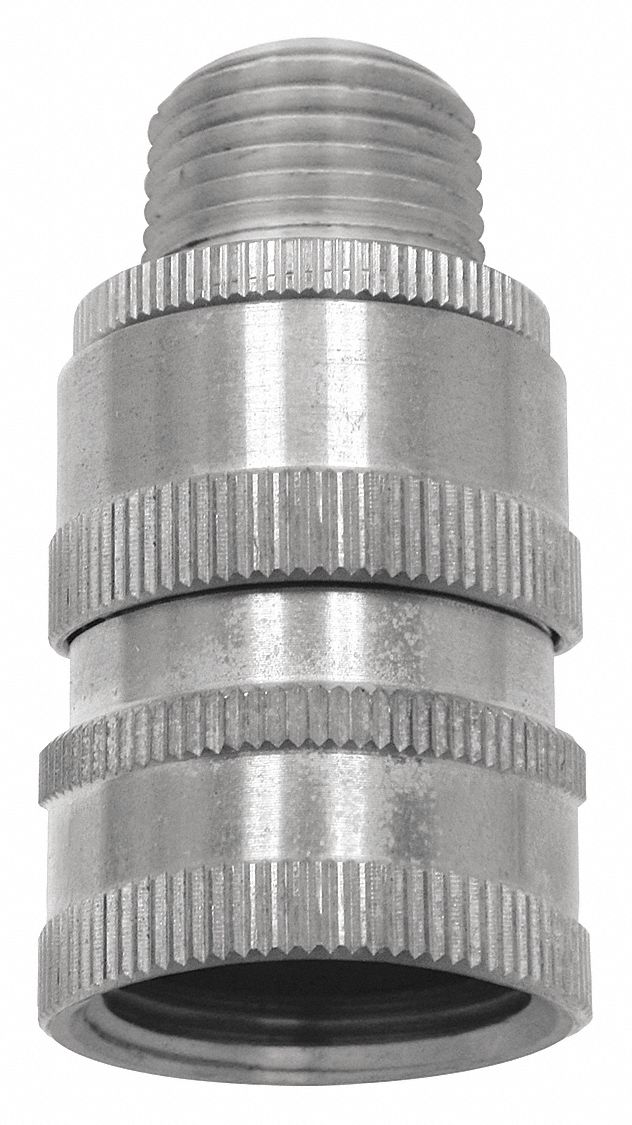Quick Connect Hose Adapter: Stainless Steel, Stainless, 2 in Overall Lg, NPT